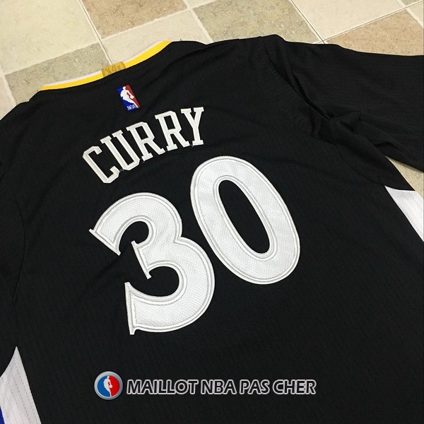 Maillot Authentique Manche Courte Golden State Warriors Curry 30 Noir